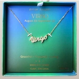 Paige Harper Virgo Gold Plated Sterling Silver & CZ Pendant Necklace